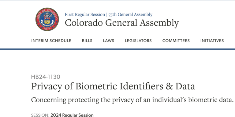 Colorado’s Biometrics Privacy Rules